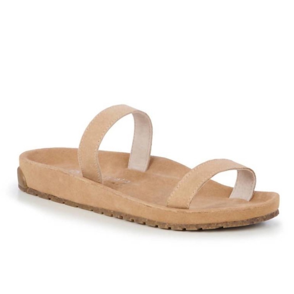 EMU Australia Lorikeet Tan Suede Two Strap Slide Sandal Almond Size 11 - Picture 3 of 11